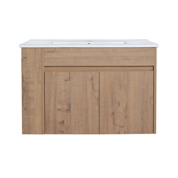 Millwood Pines Barrientez 30'' Single Bathroom Vanity with Ceramic Top